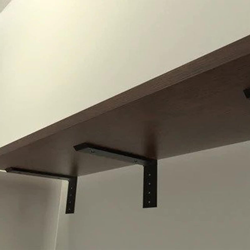 WINKER Countertop Support Bracket 2 Pack Heavy Duty 3/8" Thick Hidden L Shelf Bracket 12" x 6" x 2.5" Metal Corbels for Quartz/Granite/Wood/Concrete/Laminate Countertops, Black - Image 5